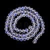 Electroplate Transparent Glass Beads Strands EGLA-YW0001-65A-2
