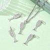 SHEGRACE Brass Clear Cubic Zirconia Charms XGRQ3P899-631P-5
