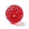 Chunky Resin Rhinestone Bubblegum Ball Beads RESI-S259-A02-2