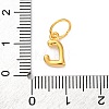 925 Sterling Silver Letter Charms with Jump Rings STER-R008-01G-L-3