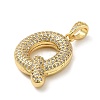 Brass Micro Pave Cubic Zirconia Pendants KK-E061-03G-17-2