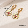 Stainless Steel Flat Round with Hollow Heart Hoop Earrings Daily Holiday Accessories OM1741-2-7