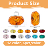72Pcs 12 Colors Handmade Glass European Beads GLAA-DC0001-55-2