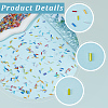 3000Pcs Transparent Colours Rainbow Glass Bugle Beads GLAA-PA0001-84-6