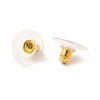 Brass Bullet Clutch Earring Backs X-KK-I057-G-3