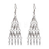 Non-Tarnish 304 Stainless Steel Bar Link Chain Dangel Earrings EJEW-JE05839-02-1