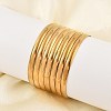 Fashion 201 Stainless Steel Bangle Sets BJEW-L664-024B-G-1-5