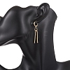 304 Stainless Steel Round with Stick Leverback Earrings EJEW-JE06827-2