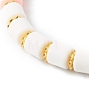 Handmade Polymer Clay Beads Stretch Bracelets Sets BJEW-JB06427-03-9