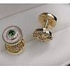 Brass Micro Pave Cubic Zirconia Hoop Earrings FS-WG3CB04-03-1
