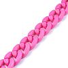 Handmade Opaque Acrylic Curb Chains AJEW-JB00564-07-3