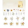 25Pcs Flowers Theme DIY Paper Stickers STIC-U004-02B-1