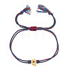 304 Stainless Steel Alphabet Bead Adjustable Bracelets IC6774-17-1