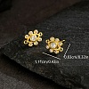 Brass Flower Stud Earrings MI5248-5
