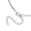 304 Stainless Steel Paperclip Chain Rolo Chain Necklaces NJEW-JN05771-5