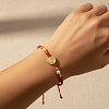 Brass Saint Medal Braided Bracelets EA4269-1-2