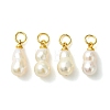 Natural Baroque Keshi Pearl Pendants PALLOY-JF05623-1