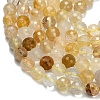 Grade A Natural Yellow Hematoid Quartz Beads Strands G-L642-F04-8mm-4