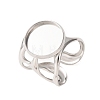 304 Stainless Steel Cuff Ring Components SA-CBA76C4-02P-04-1