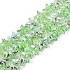 Electroplate Transparent Glass Beads Strands EGLA-Q136-01A-09-1
