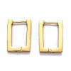 304 Stainless Steel Rectangle Huggie Hoop Earrings STAS-J033-10A-G-2