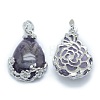 Natural Amethyst Pendants G-P393-B06-2