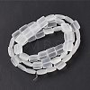 Transparent Frosted Glass Beads Strands FGLA-S001-01G-4