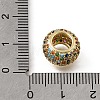 Brass Micro Pave Cubic Zirconia European Large Hole Beads KK-C262-17G-04-3