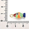 Brass and Enamel Pendants KK-T079-02A-G-3