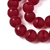 Frosted Natural White Jade Beads Strands G-T138-8mm-209B-3