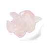 Natural Rose Quartz Carved Healing Rhinoceros Figurines DJEW-P016-01E-2