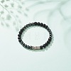 Natural Lava Rock & Synthetic Hematite Stretch Bracelet BJEW-JB08472-01-2