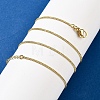 Brass Curb Chain Necklaces for Women NJEW-D302-50G-2