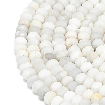 Natural White Crazy Agate Beads Strands G-P575-A04-6x4mm-03-1
