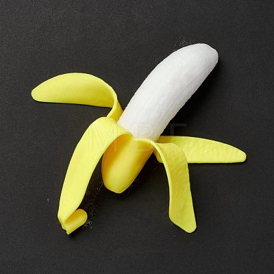 TPR Peeled Banana Stress Toy AJEW-L088-01-1