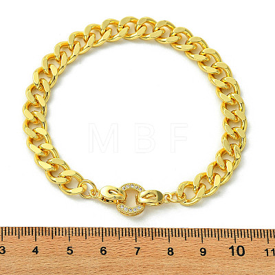 Brass Micro Pave Clear Cubic Zirconia Link Bracelets BJEW-JB13735-1