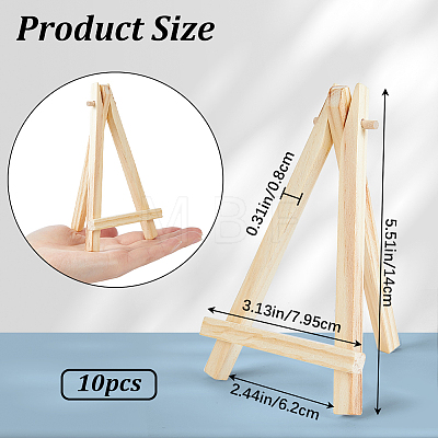 Foldable Wood Triangle Easel WOOD-WH0022-55B-1