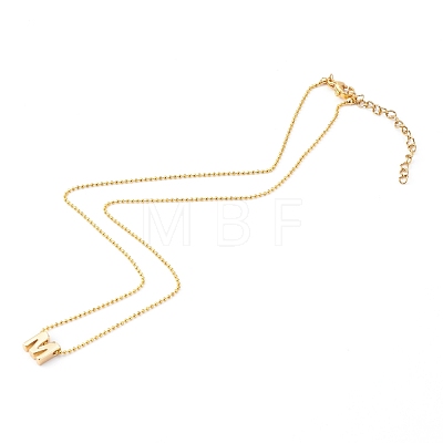 Brass Initial Pendant Necklaces NJEW-JN03330-02-1