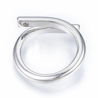 Brass Wire Wrap Open Cuff Ring for Women RJEW-T001-95P-1