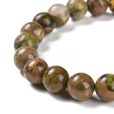 Natural Rhyolite Jasper Stretch Beaded Bracelets G-A185-01S-1