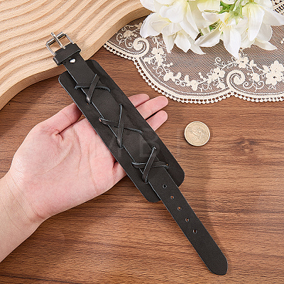 Imitation Leather Cord Bracelets for Men BJEW-CL0001-55A-1