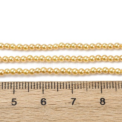 Electroplated Shell Pearl Beads Strands BSHE-G041-2mm-01-1