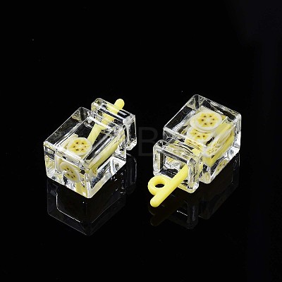 Imitation Drink Resin Pendants CRES-S359-32P-1