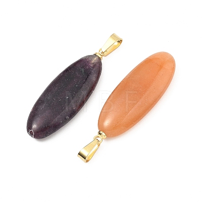 Natural Mixed Gemstone Pendants PALLOY-JF05333-1