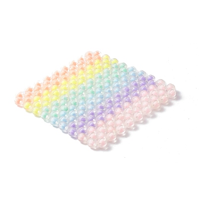 6 Colors Transparent Acrylic Pumpkin Beads Cup Mat AJEW-CM00001-1