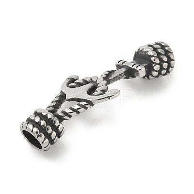 304 Stainless Steel Anchor Connector Charms STAS-Z147-06AS-1