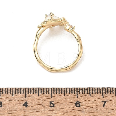 Ocean Brass Enamel Finger Rings RB-CBAD847-01D-G-1