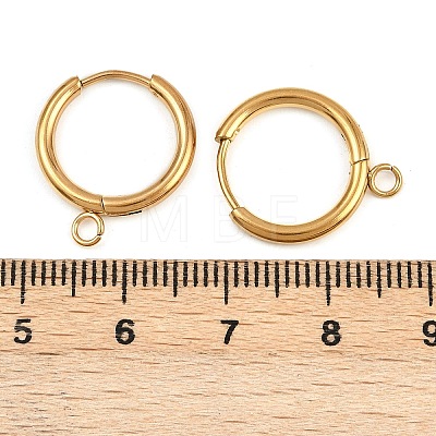 304 Stainless Steel Hoop Earring Findings X-STAS-B095-01G-1