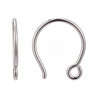 Rhodium Plated Sterling Silver Earring Hooks X-STER-N0001-028-1