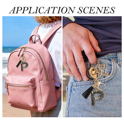 1Pc Resin Letter Keychains KEYC-TADJ0001-09P-1